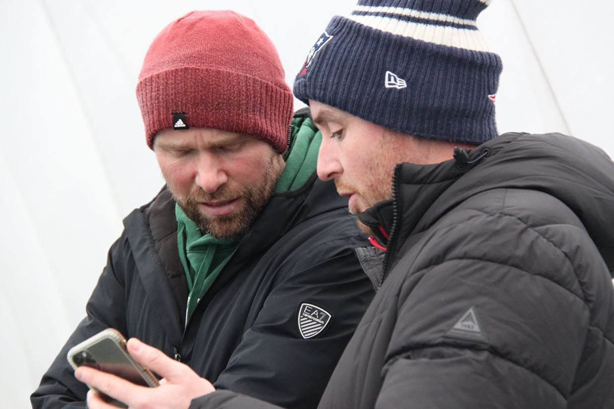 Tennis coaches, Nigel and Jamie)
