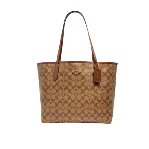 Coach City Tote In Signature Canvas