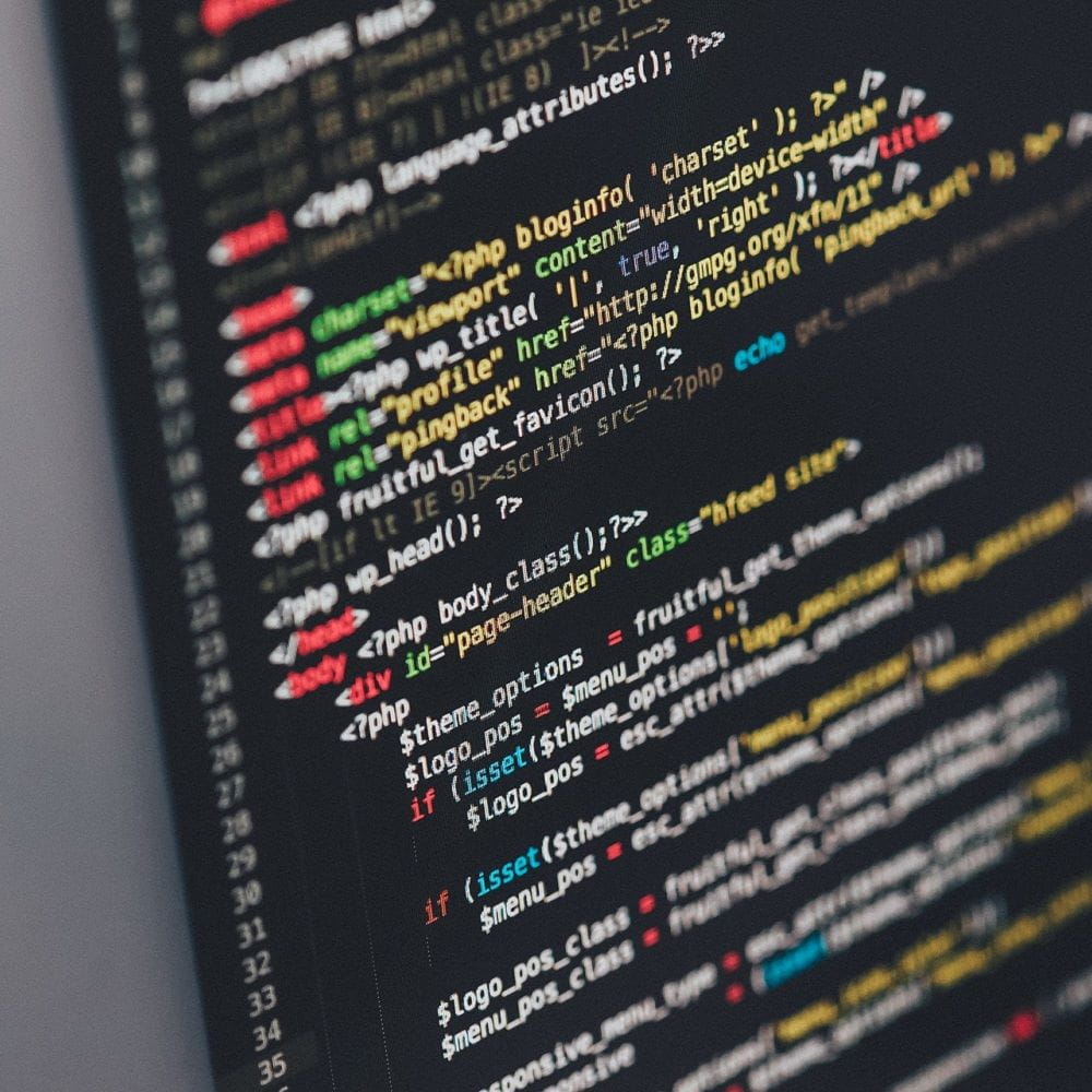 Image of computer screen with code on showing data