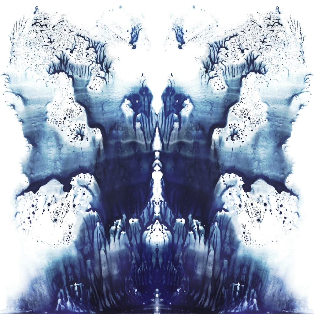 The logo for the Department of Psychosocial and Psychoanalytic Studies, a Rorschach inkblot test.